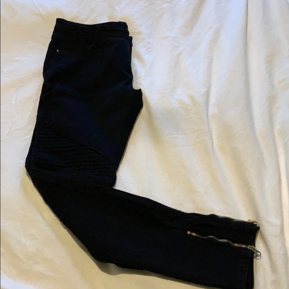 Moto jeans - black